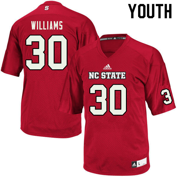 Youth #30 Seth Williams NC State Wolfpack College Football Jerseys Sale-Red - Click Image to Close